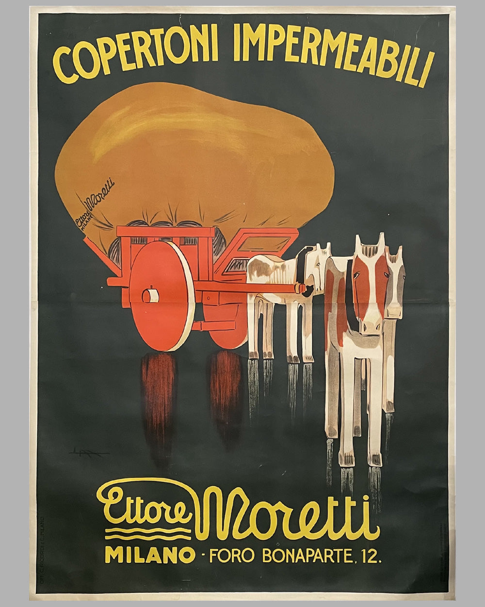 1933 Ettore Moretti large two sheet original advertising poster