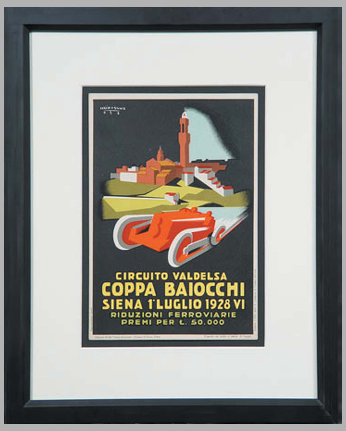 Coppa Baiocchi official event poster by Lucio Venna, Italy