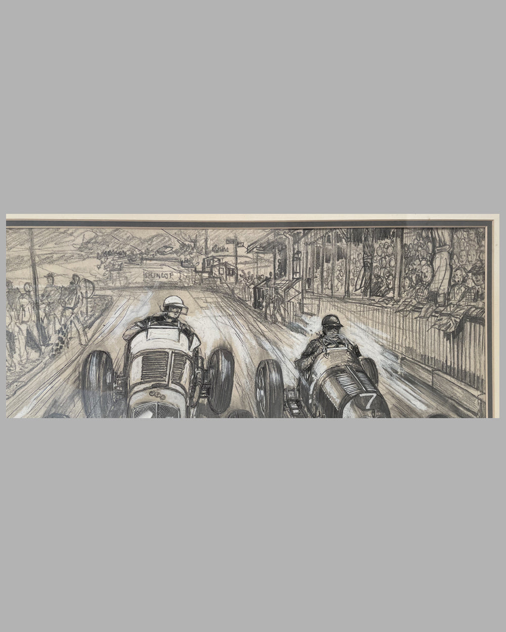 Crystal Palace 1938 painting / drawing by Frederic Nevin, watercolor and pencil on paper 3