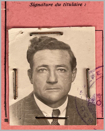 Briggs Cunningham’s French drivers license 2