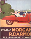 Cyclecar Morgan advertising poster by Leo Bouillon 2