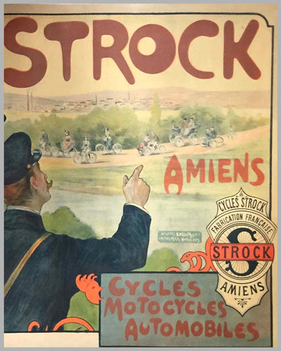 1890’s Cycles Strock, French period advertising poster, by Charles Tickon 2