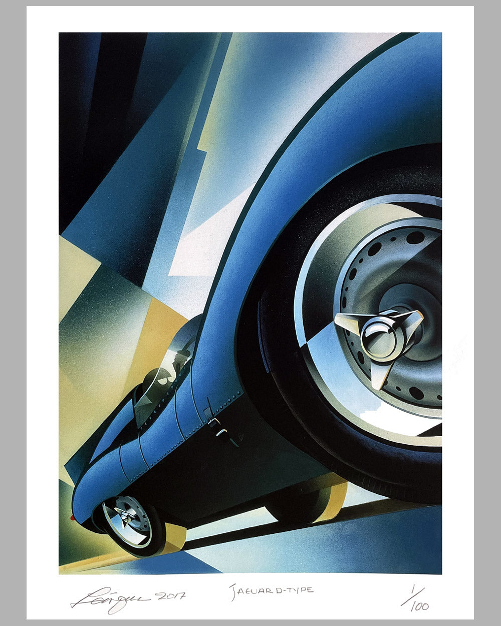 Jaguar D Type giclee by Alain Levesque
