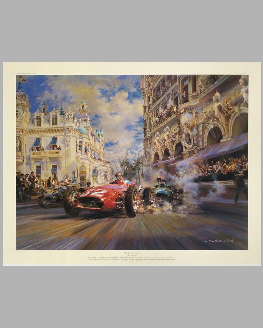 Dicing at Casino Square print by Alfredo de la Maria