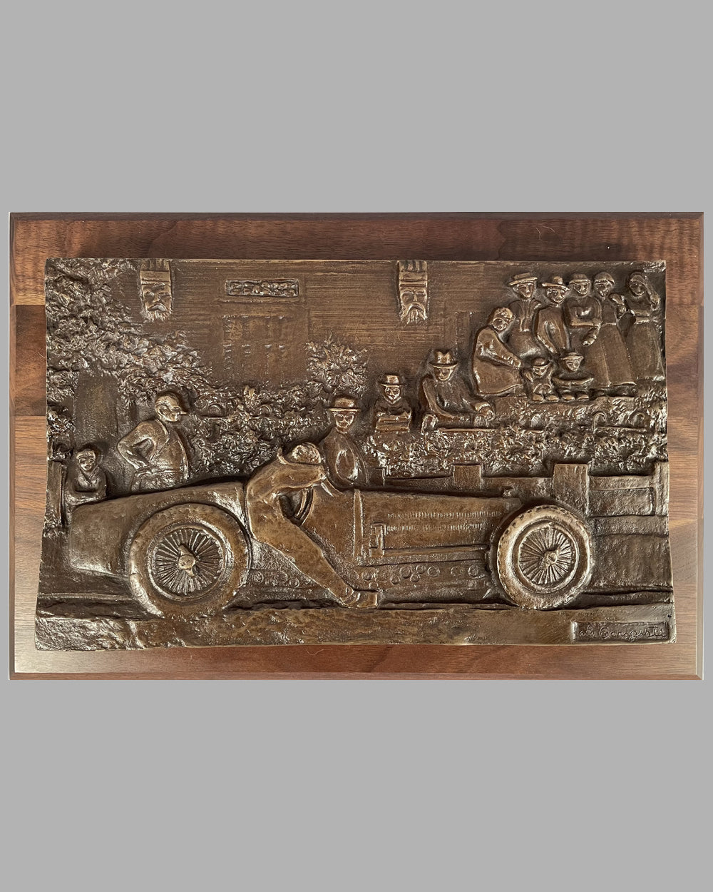 &quot;Down and Out in Nice&quot; bronze sculpture (bas relief) by Thomas Melahn