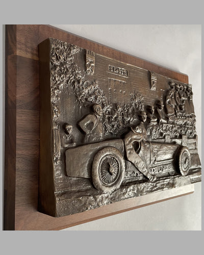 "Down and Out in Nice" bronze sculpture (bas relief) by Thomas Melahn 2