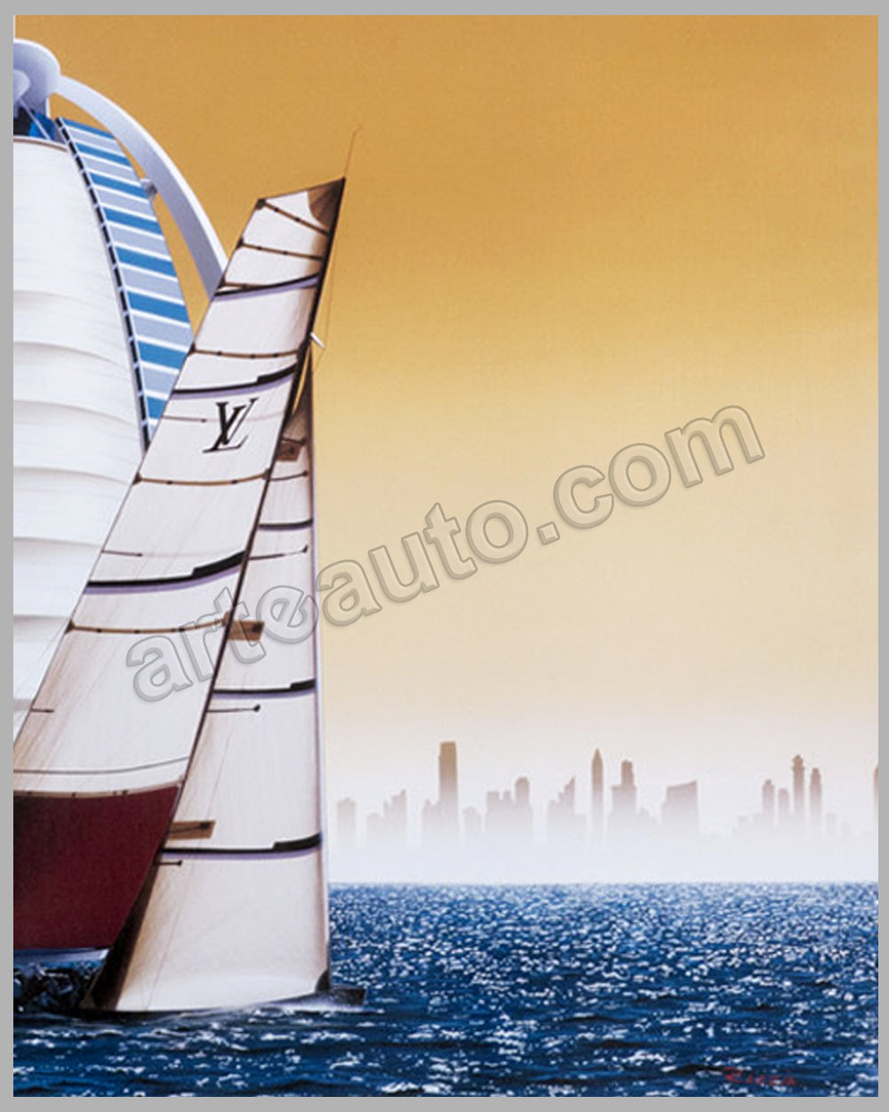 Louis Vuitton Trophy - Dubai - 2010 large poster by Razzia - l'art et  l'automobile