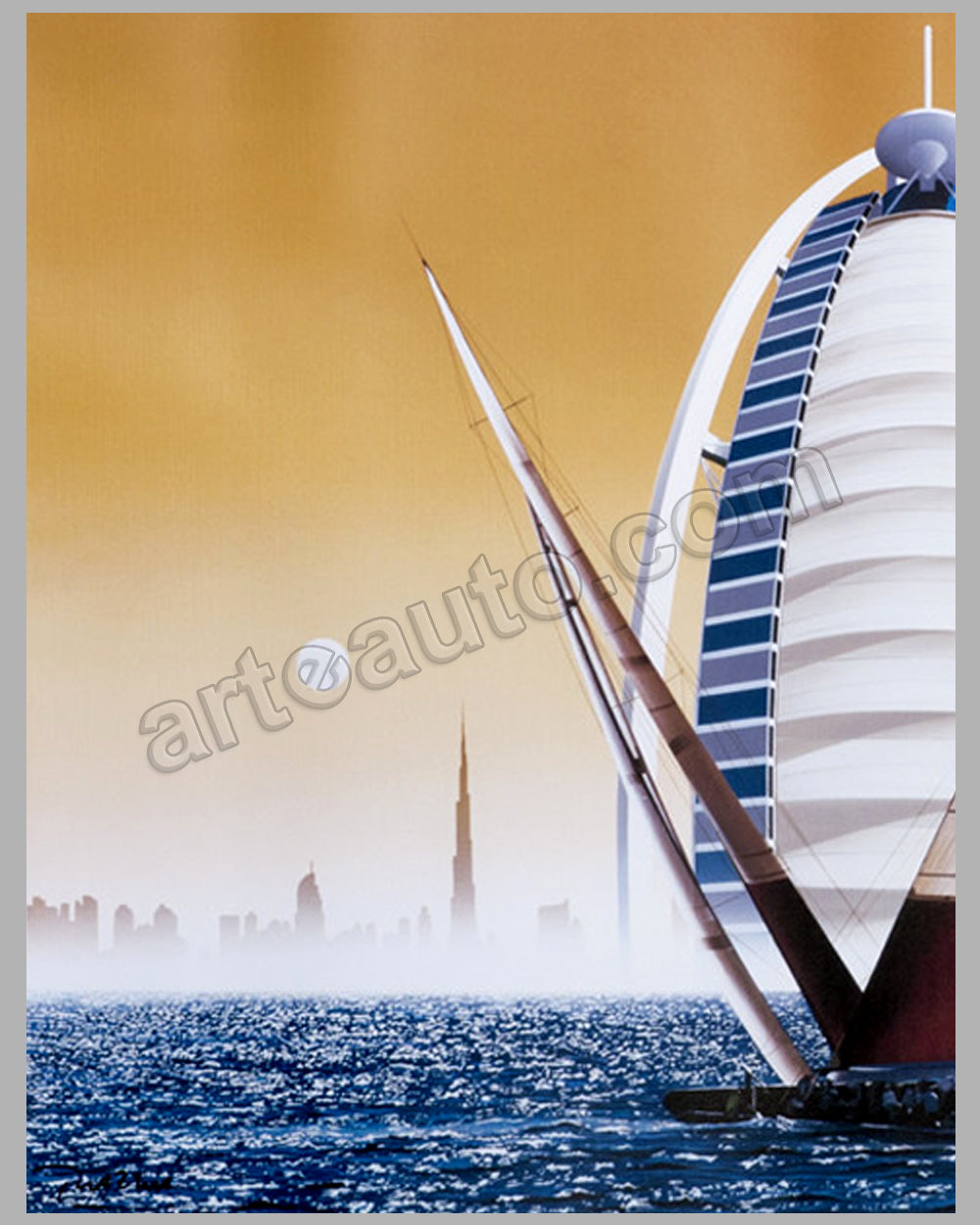 Louis Vuitton Trophy - Dubai - 2010 large poster by Razzia - l'art et  l'automobile