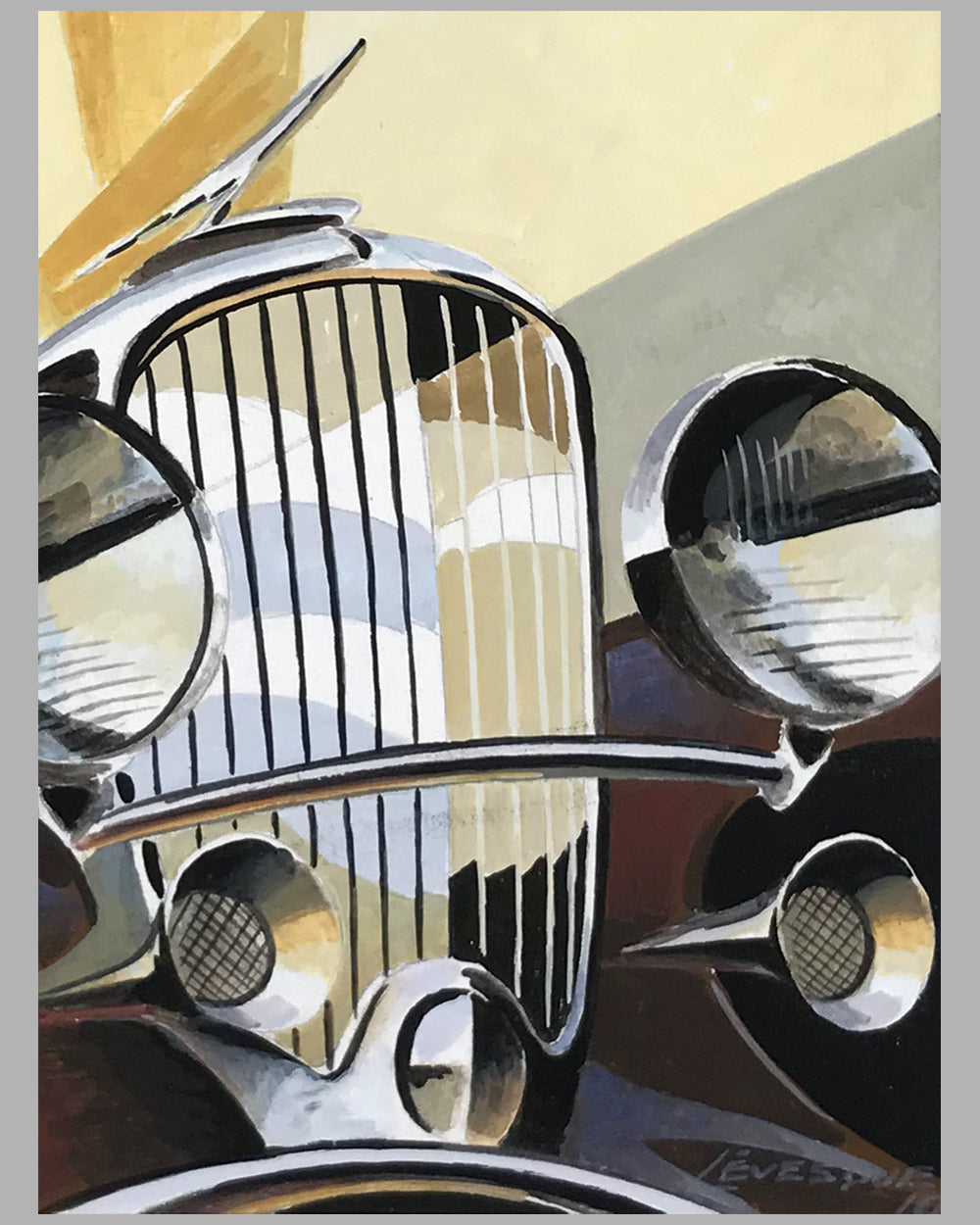 Duesenberg Model J painting by Alain Lévesque, Canada, 2010