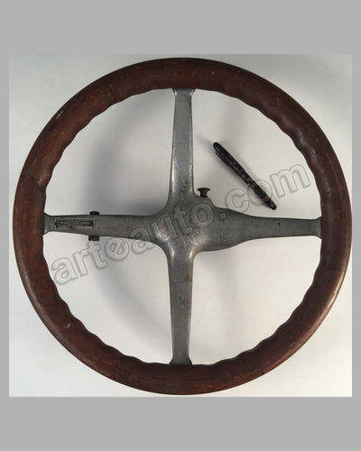 Early 1900 wooden and metal steering wheel