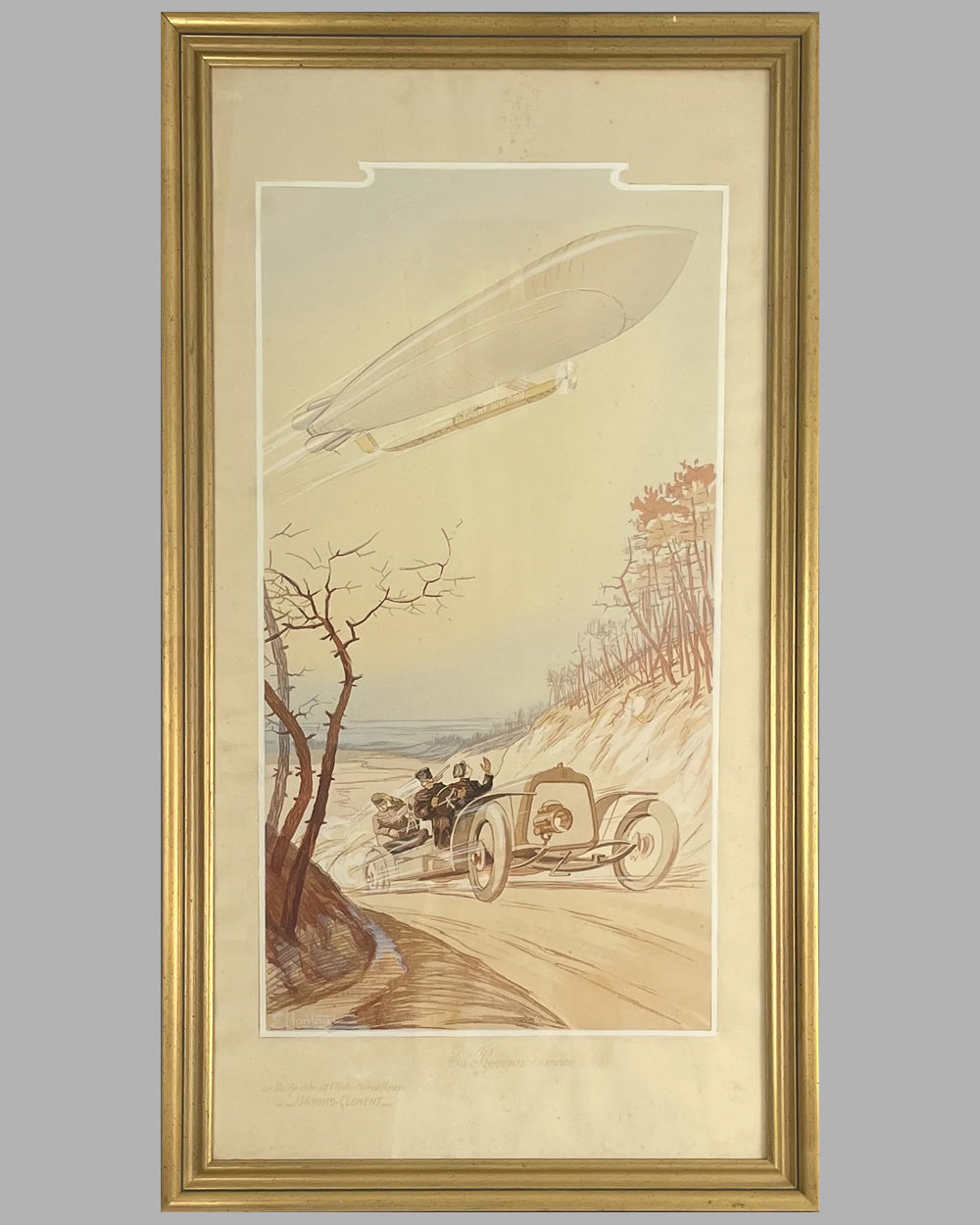 &quot;En Reconnaissance&quot; lithograph by Ernest Montaut, early 1900&#39;s