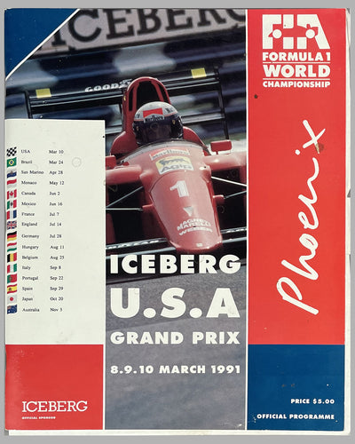 Collection of 8 Formula 1 programs from the U.S. Grand Prix 8