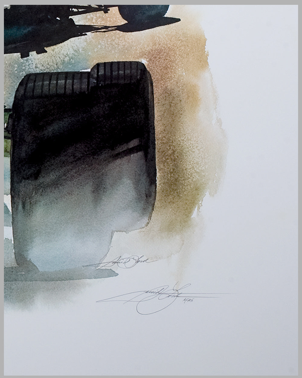 Early 1960’s Formula 1 Scene color print, 1980’s, by David Lord, USA, signed ed. of 600 3