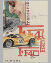 Two F40 posters by Chuck Queener, Autographed by Jacques Swaters 3