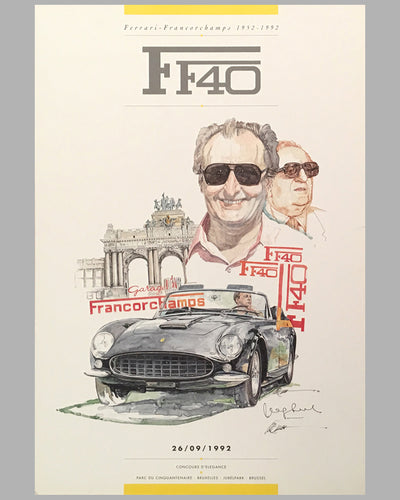 Two F40 posters by Chuck Queener, Autographed by Jacques Swaters 5