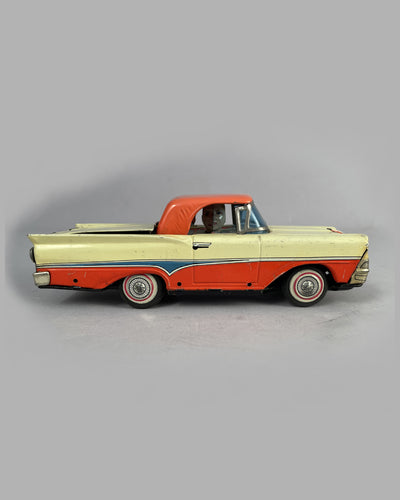 Ford Fairlane hardtop convertible friction tin toy, late 1950's 3