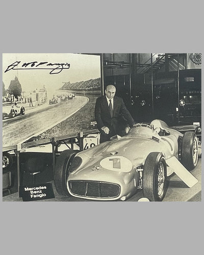 Juan Manuel Fangio autographed b&w photograph 2