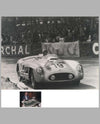 Fangio's Mercedes 300 SLR, 1955 Le Mans autographed photo