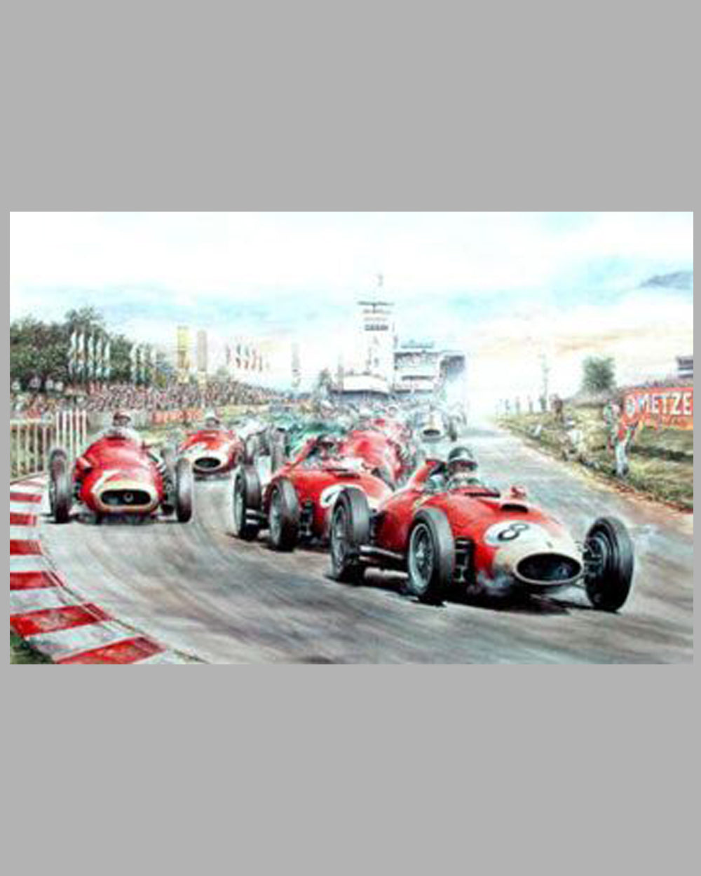 Fangio&#39;s Greatest Drive gicleé on canvas