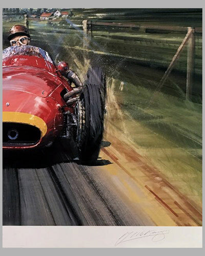Fangio - The Maestro print by Nicholas Watts, autographed by Juan Manuel Fangio 3