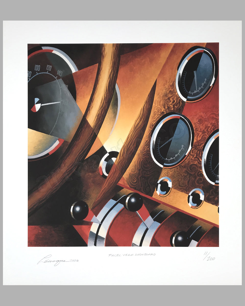 Facel Vega Dashboard giclée by Alain Lévesque