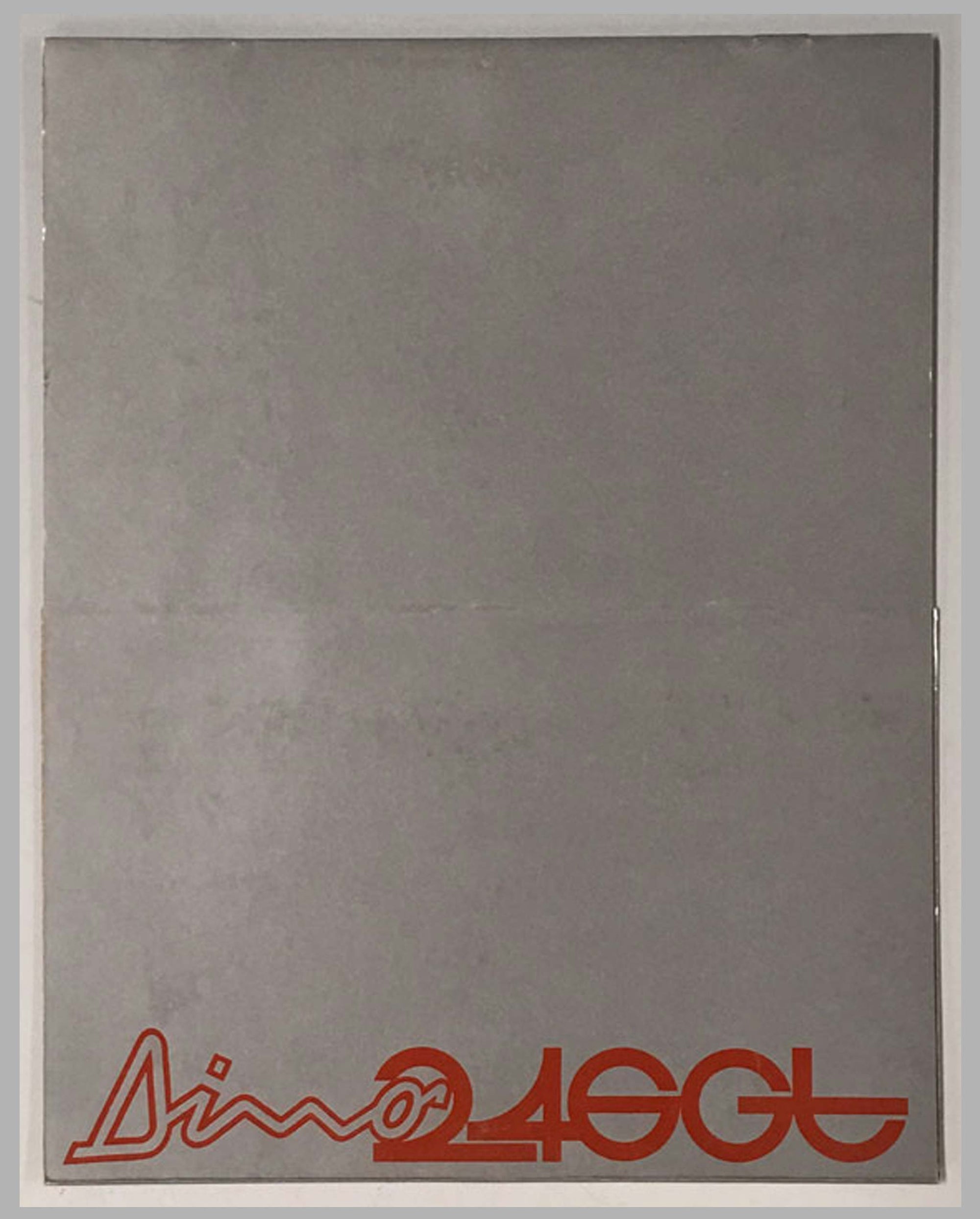 Ferrari 246 GT original factory sales brochure cover