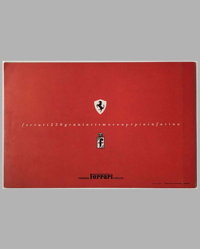 Ferrari 250GT coupe Pininfarina, brochure factory original back