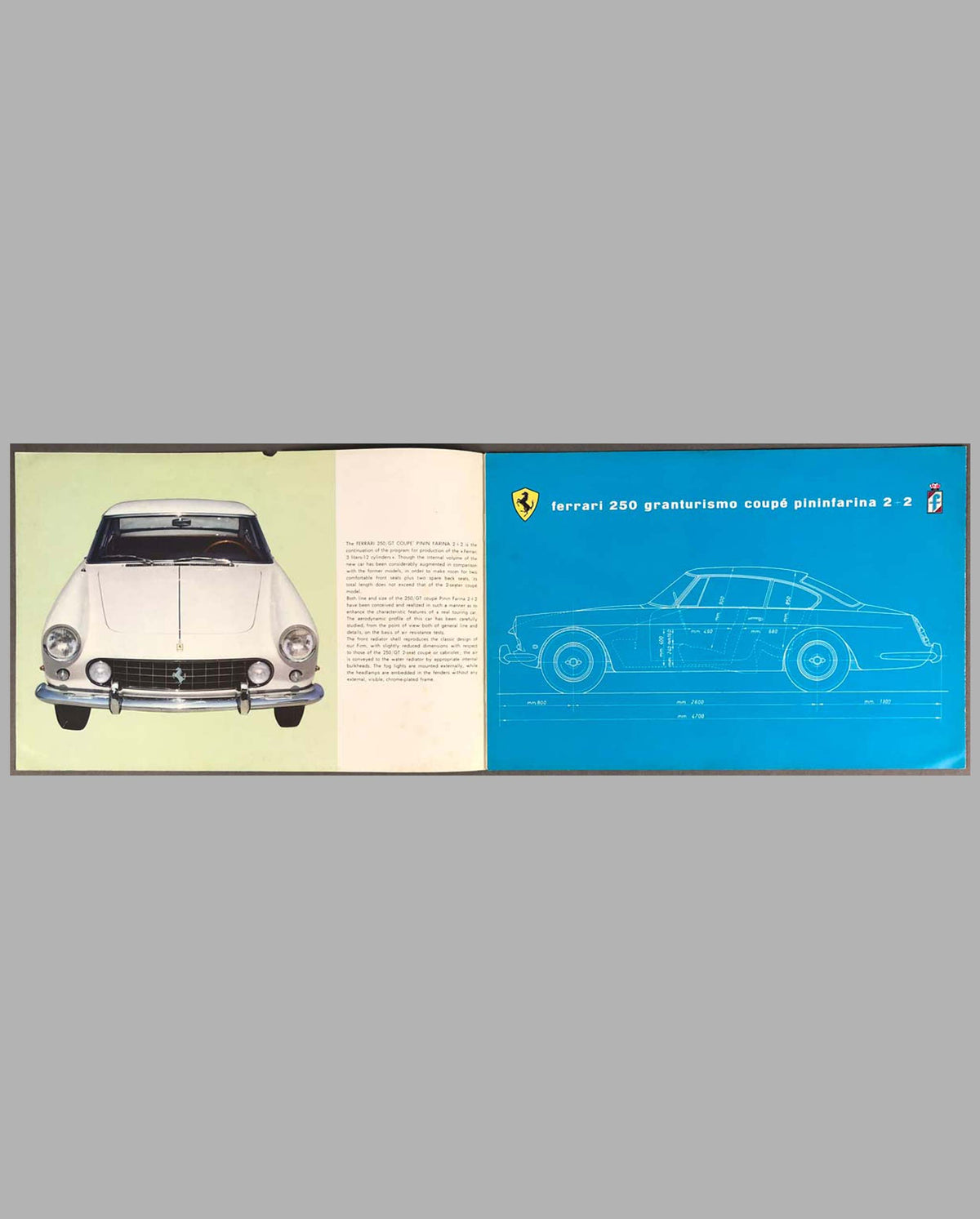 Ferrari 250 GTE 2+2 Factory Sales Brochure inside