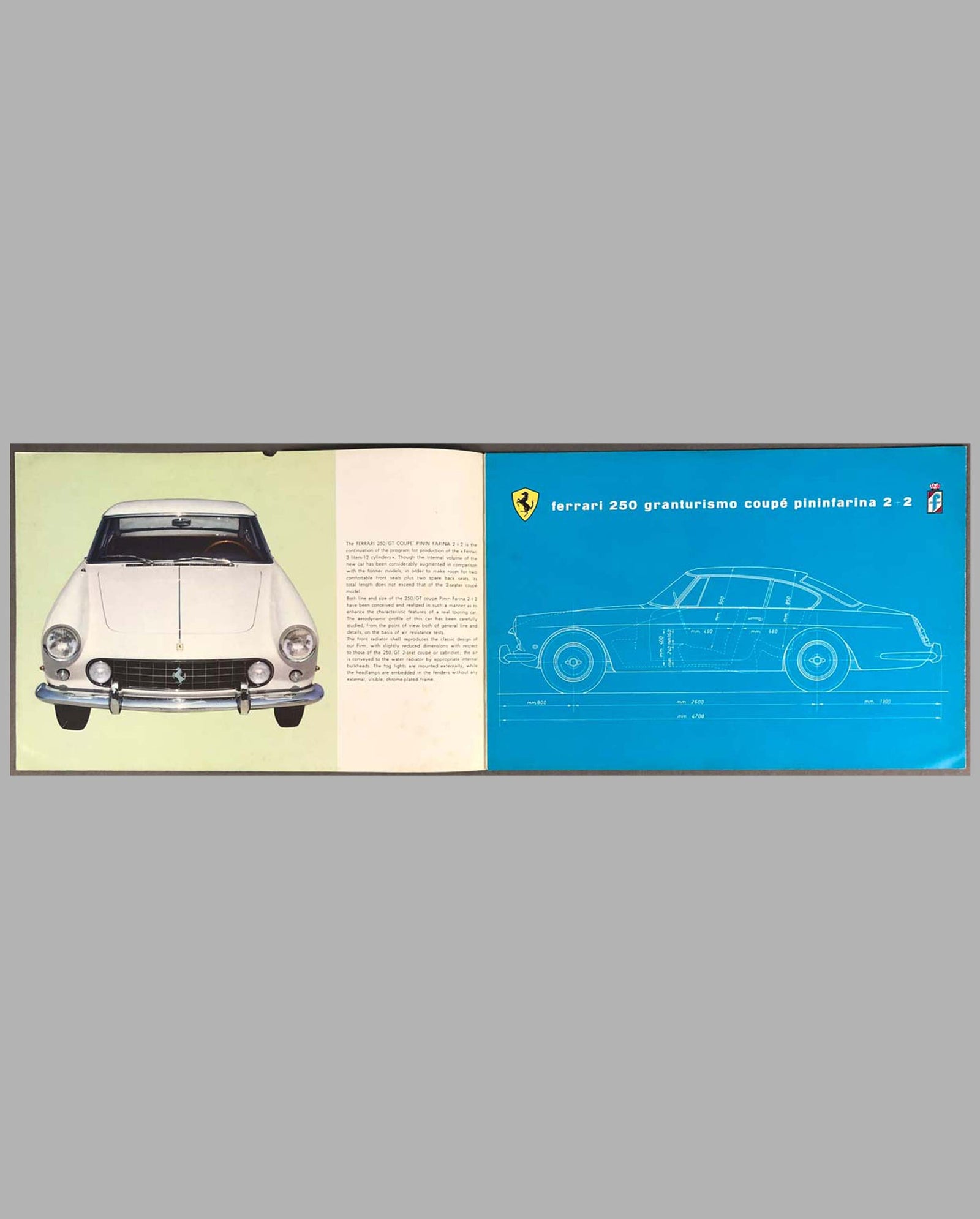 Ferrari 250 GTE 2+2 Factory Sales Brochure inside