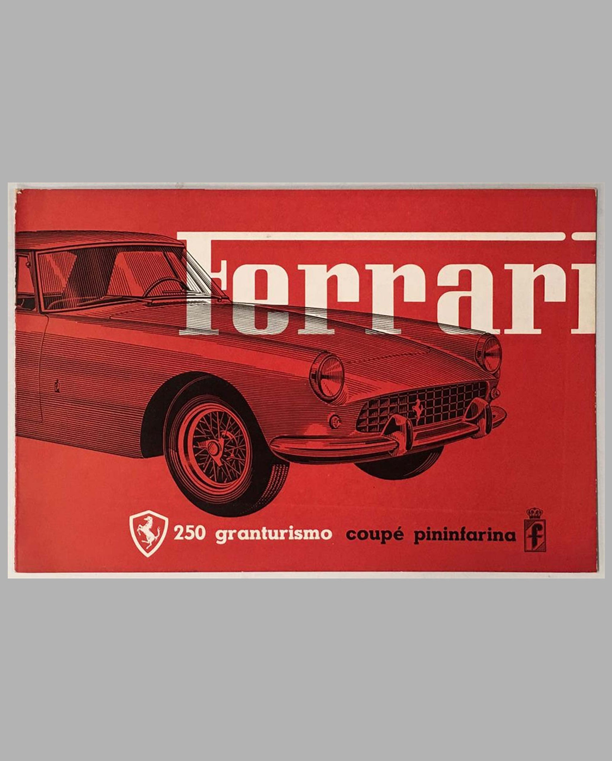 Ferrari 250 Granturismo Coupe Pininfarina original factory sales brochure, Cover