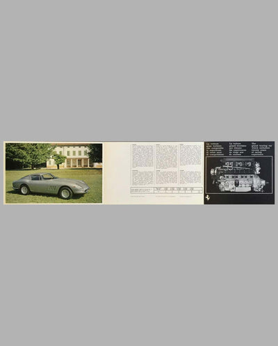 Ferrari 275 GTB4 original factory sales brochure, interior