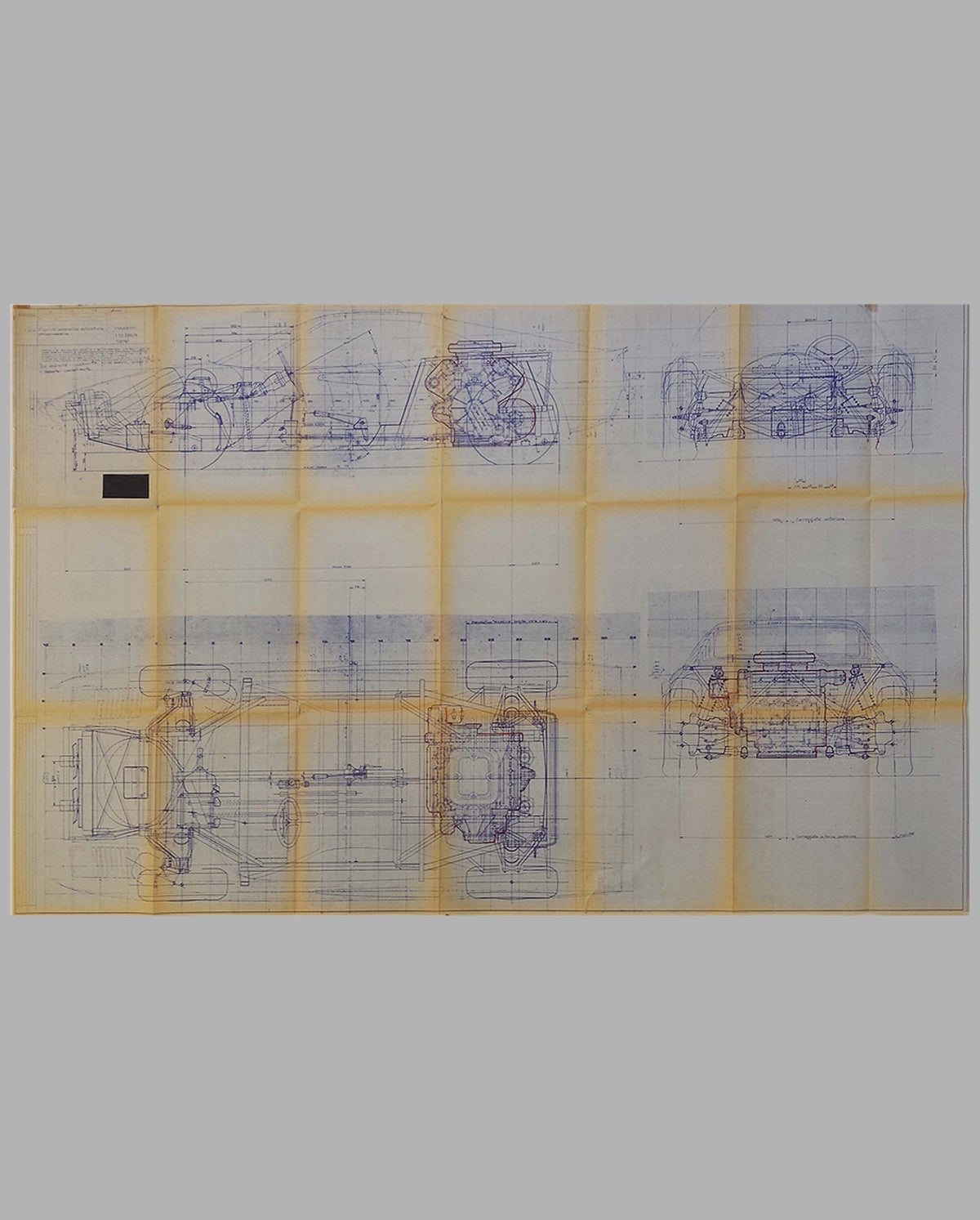 Ferrari 308 GTB factory original blueprint