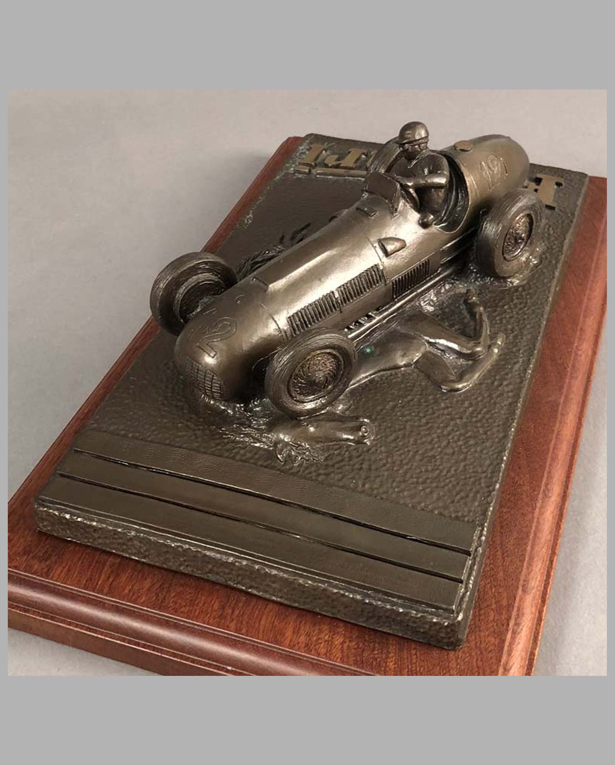 Ferrari 375 Grand Prix Car Bronze Sculpture front