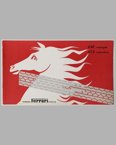 Ferrari 250 Europa, 375 America 1953 brochure, factory original cover