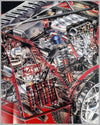 Ferrari F40 cutaway poster by David Kimble, produced for Motor Trend Magazine in 1988 3