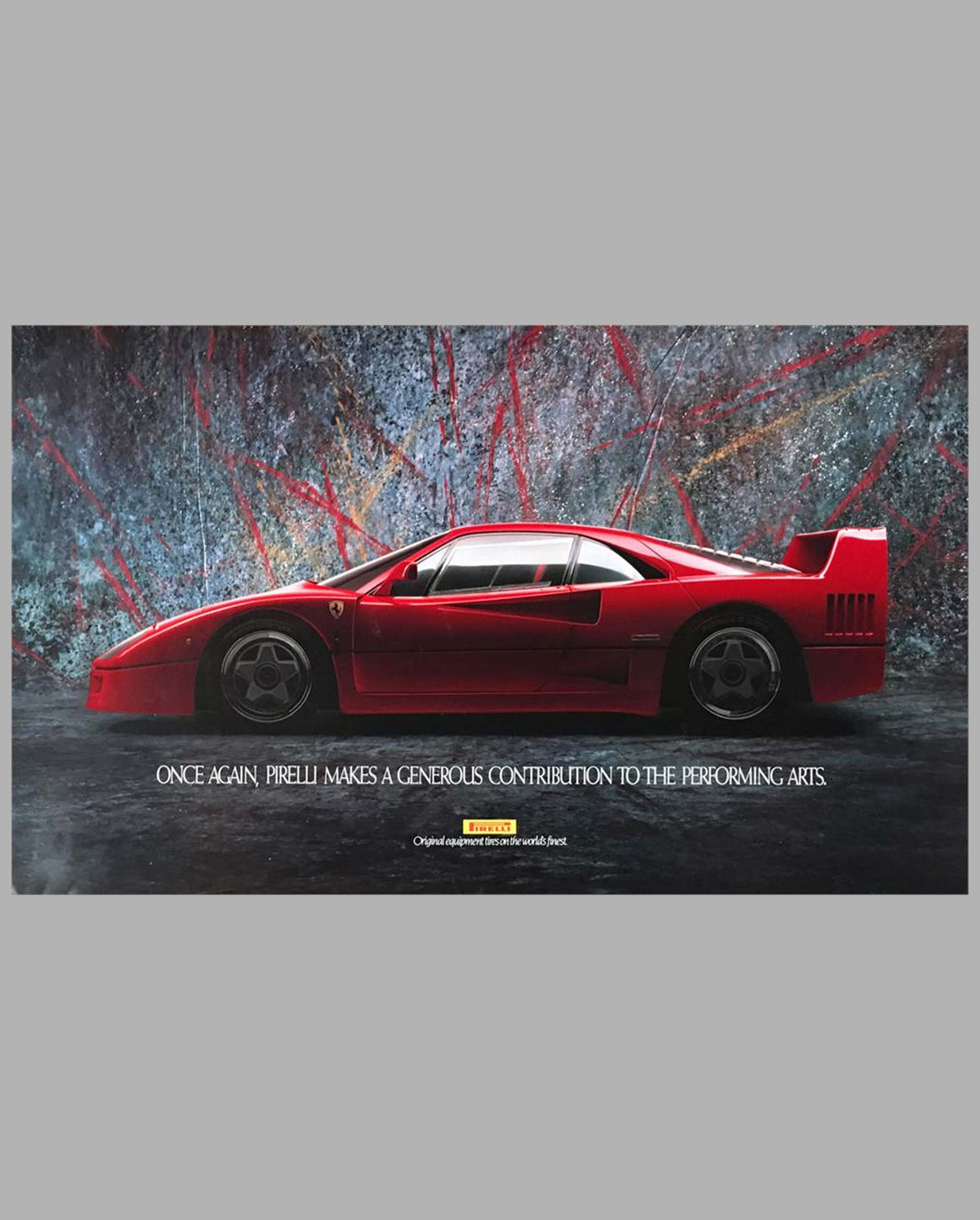 Ferrari F40 Pirelli poster