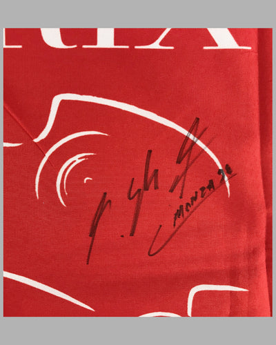 Ferrari factory flag autographed by Michael Schumacher 2