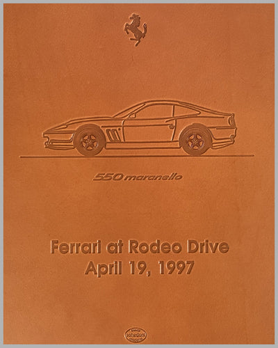 Ferrari at Rodeo Drive 1997 leather mouse pad made by Schedoni, Italy 2