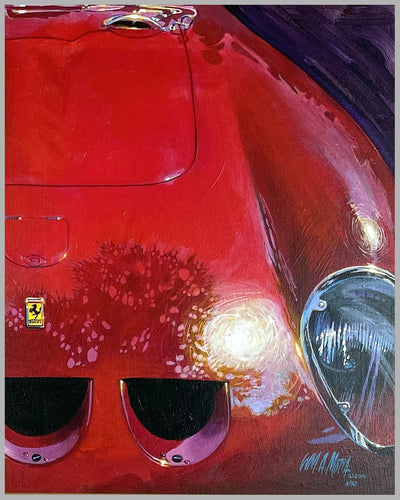 Ferrari 250 GTO original acrylic painting on canvas by Bill Motta, 2001 3