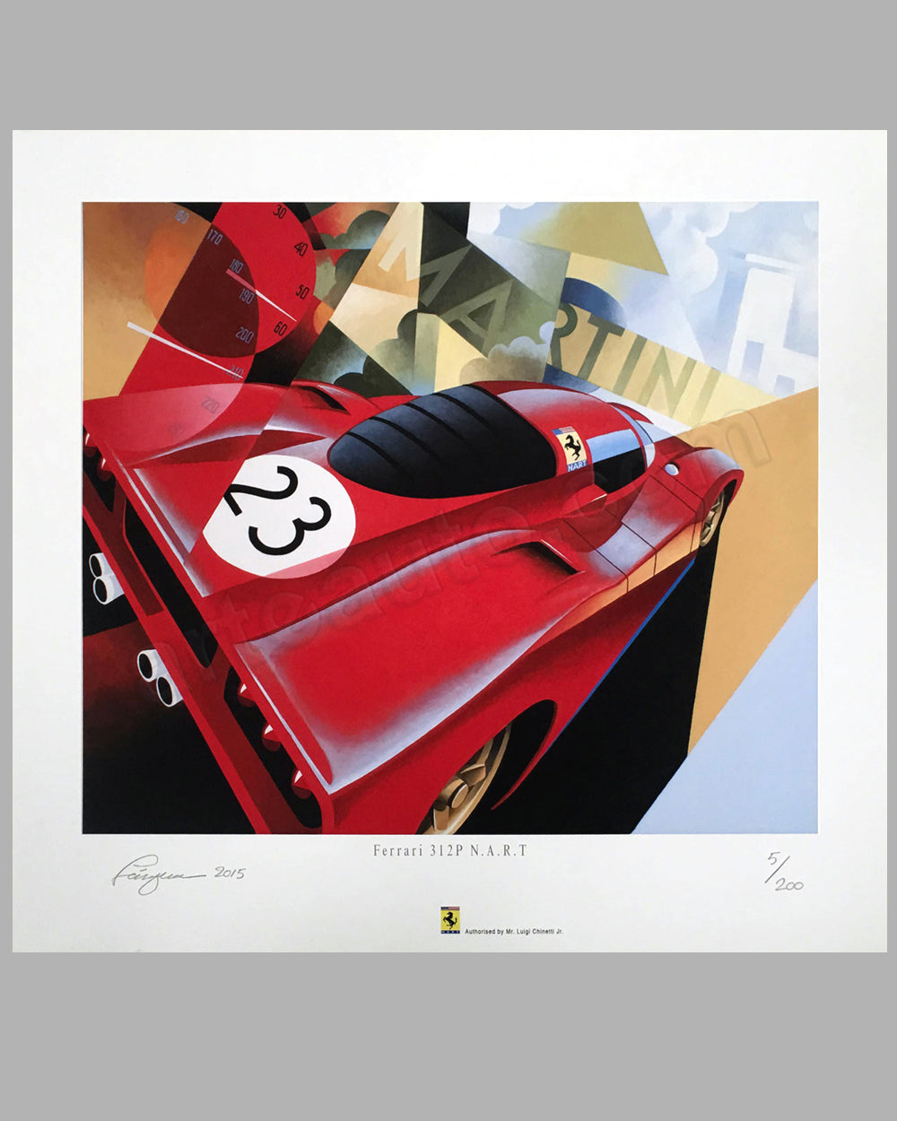 Ferrari 312P NART giclée by Alain Lévesque - l'art et l'automobile