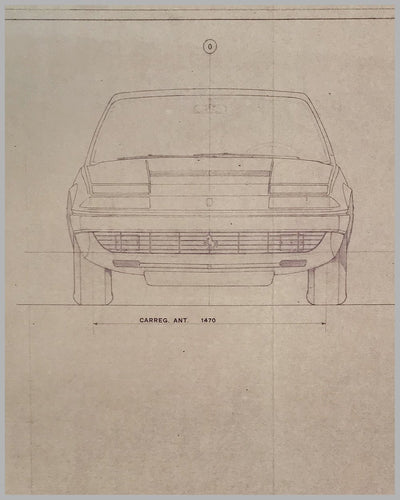 Ferrari 365 GT4 Carrozzeria Pininfarina original working blueprint 4