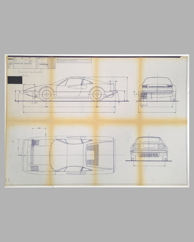 Ferrari 208-308 GTB factory original blueprint