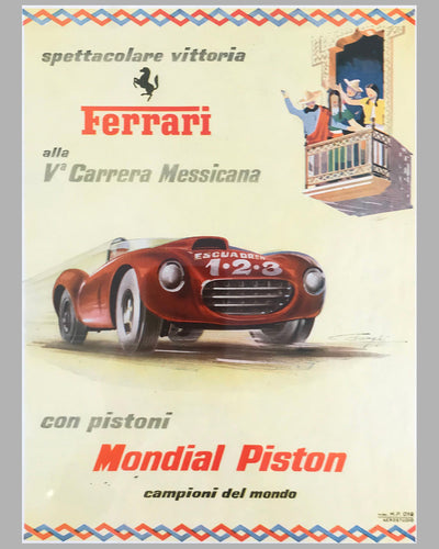 Ferrari and Mondial piston ad in Motor Italia magazine