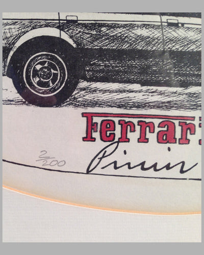 Ferrari Pinin etching by Randy Owens 3