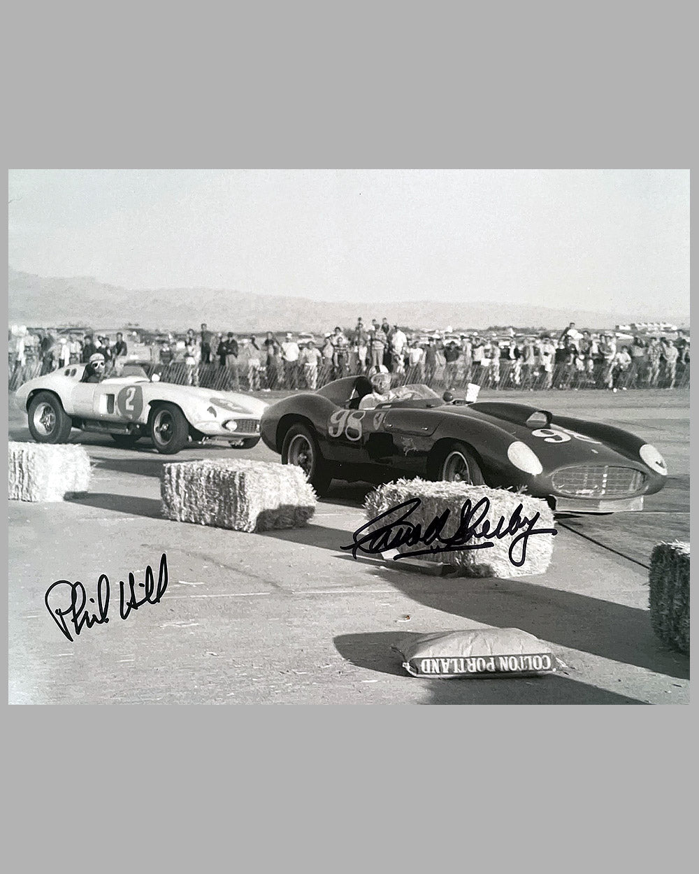 Ferrari&#39;s on the west coast autographed b&amp;w photo