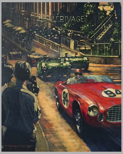 "Ferrari’s Monaco" Acrylic Painting on Canvas by Barry Rowe 2
