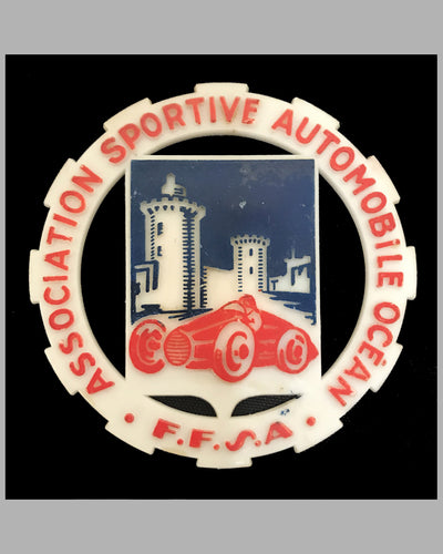 Association Sportive Automobile Ocean FFSA member’s badge, France
