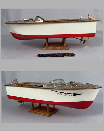 The Sea Wolf toy wooden boat made by Fleet Line California in the 1950's 3
