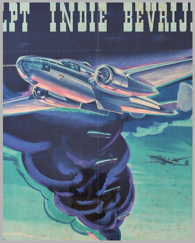 ca. 1942 poster, Flying Hollanders Help Liberate India, by P. Brand, Netherlands 2