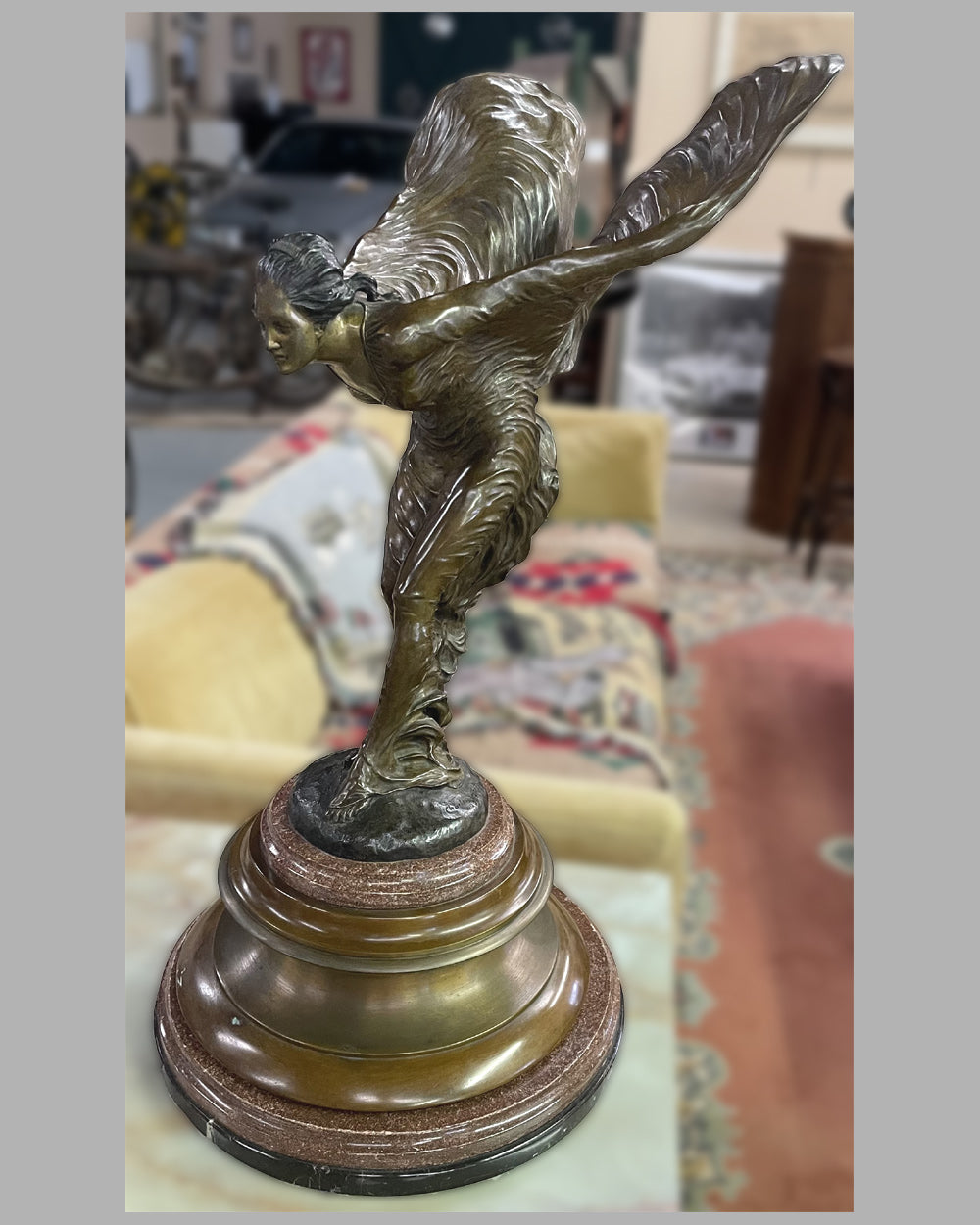 Rolls Royce Flying Lady show room or desk bronze sculpture